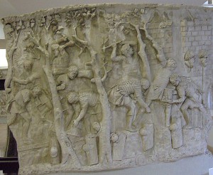 Legionaries building a Roman Road. 