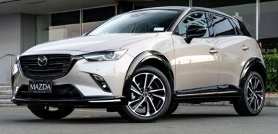 2024 Mazda CX-3 SUV front and side in white